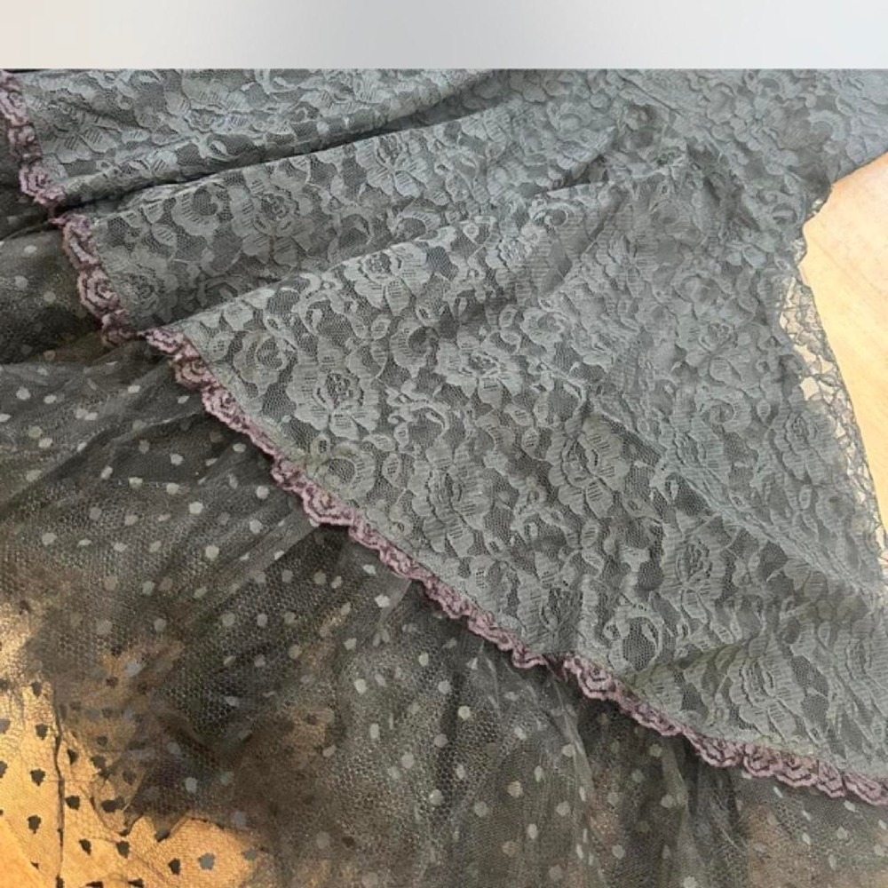 Vintage 1980's Janet Russo adorable black lace sweetheart dress - Picture 4 of 8